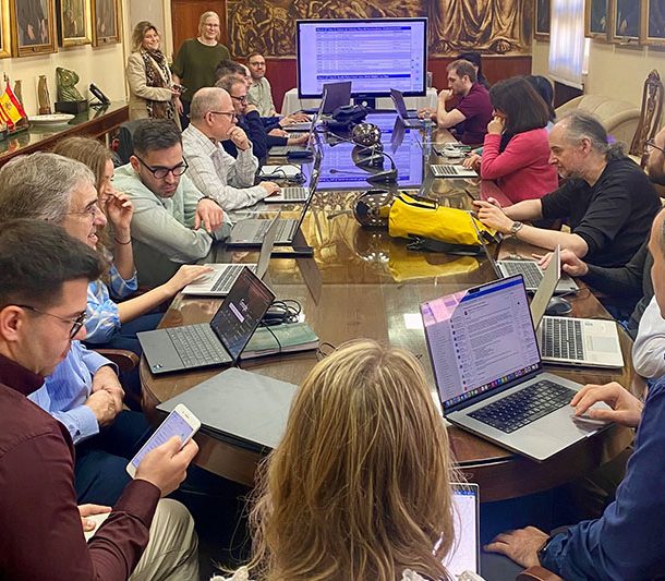 Los participantes del proyecto Nemecys en una reunion de trabajo